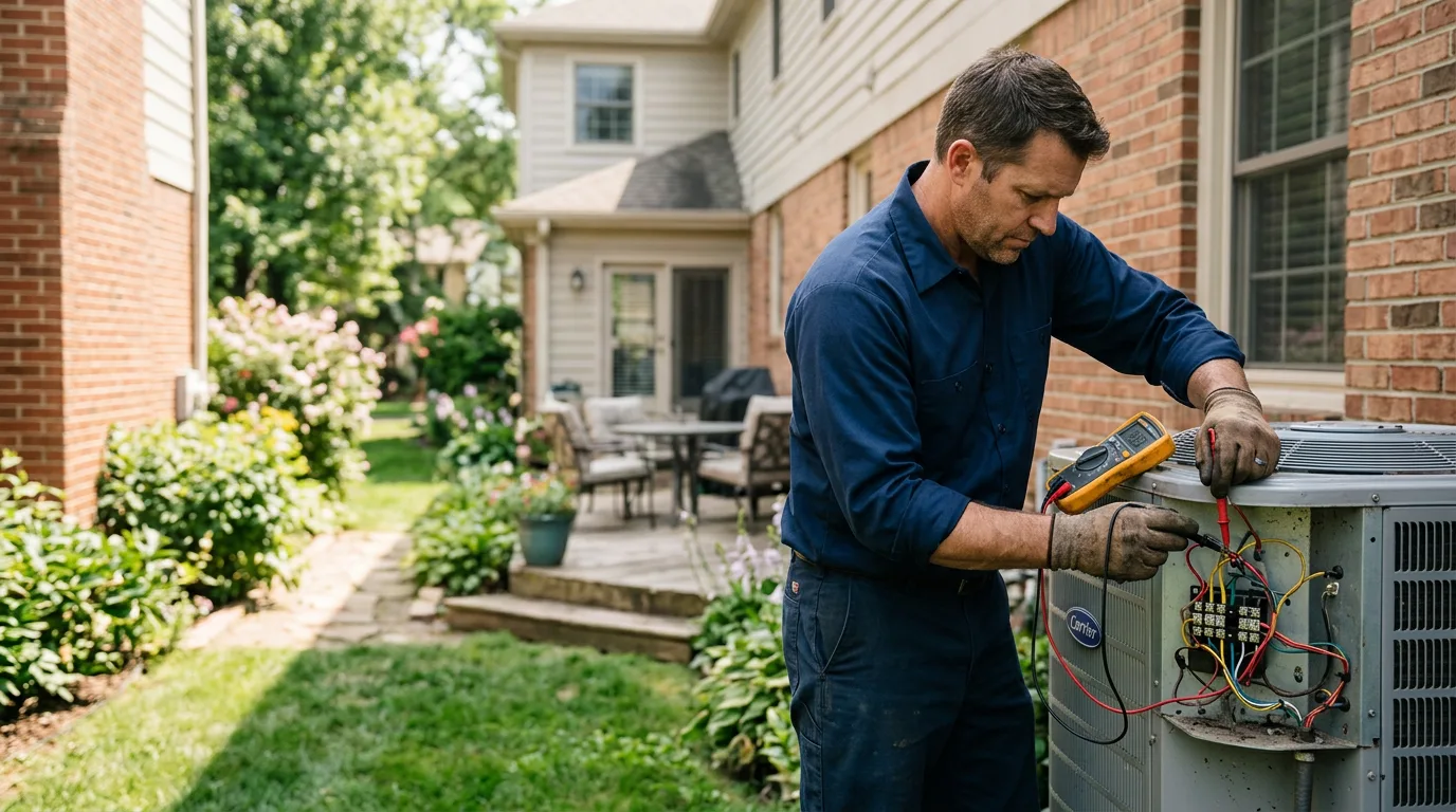 HVAC technician working near Franksville, WI